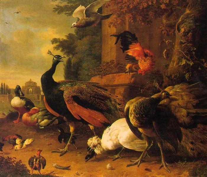 Melchior de Hondecoeter Birds in a Park China oil painting art